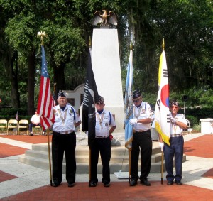 A ceremony at Veterans Memorial Park at the Villages was held in honor of the 60th anniversary of the end to war in Korea.