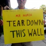 Dan Howard of the Village of Santo Domingo was among the protesters gathering in Spanish Springs Aug. 12.