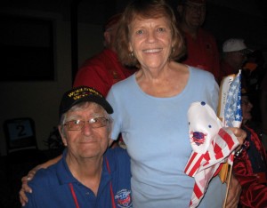 World War II veteran Don Fox is welcomed home by wife, Mary. 