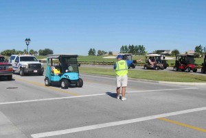 Community Watch continues to direct traffic daily on Colony Boulevard.