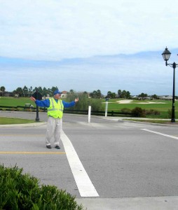Community Watch has been directing traffic on Colony Boulevard.