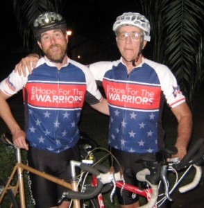 Villager Dave Johnson and his son Jeff.