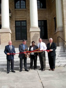 Sumter County officials cut the ribbon on the $8 million courthouse renovation. 