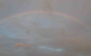 A rainbow was visible from Cody's during the Alzheimer's fundraiser.