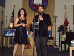 Fernando and his wife performing Monday night