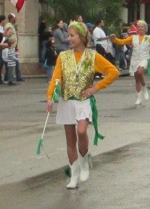 Ann Pelle leads the Villages Twirlers.