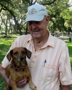 Jerry Cook and Precious of the Village of Santo Domingo enjoy time at the Paradise Dog Park. Soon they can spend time at Paradise Park A.  