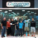 Jen Smith, far left, recently presented a $1,500 check on behalf of Project Legacy to Converge Teen Center.