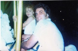 A young Suzie Casta with her father.
