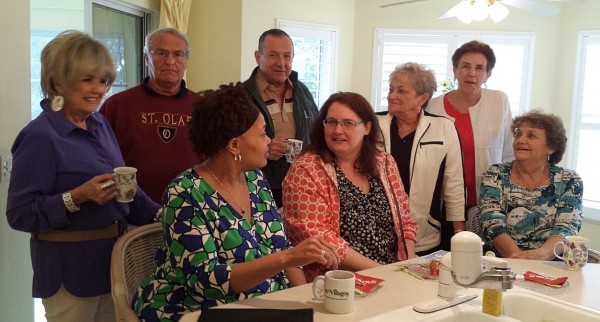 Here is my story on Dollars for Scholars. Cutline: Nicole Alexander, seated left, and Sheila Terryl, seated second from left, meet with The Villages Dollars for Scholars members, from left, Carol Lutgen, Joe Lutgen, Jim Zurak, Mary Curd, Ree Noys and Val Juno.