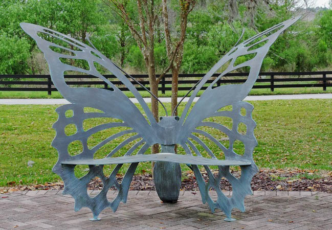 Butteryfly bench in The Villages, FL