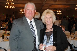 Villagers Bob & Gail McPhee enjoy the evening.
