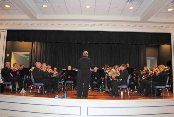 The Celebration Brass Band performed Friday evening at Laurel Manor Recreation Center.