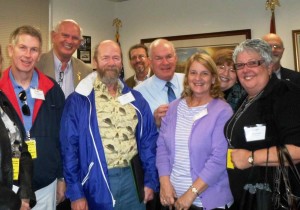 Members of the Tri-County Tea Party met with Sen. Alan Hays on Tuesday.