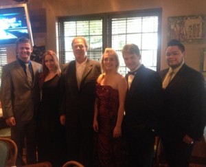 From Left: Devin Eatmon (tenor), Sheila Steis (soprano), Sam Reynolds (baritone/bass), Andra Erbar (soprano), Alexey Kukharskiy (tenor), Theo Tyrrell (baritone)