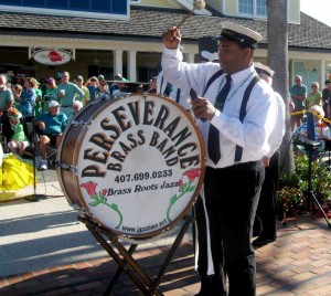 The crowd loved the Perseverance Brass Band.