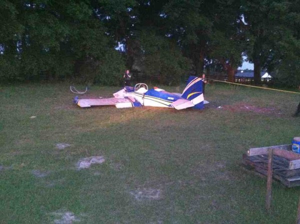 The Marion County Sheriff's Office provided this image from the plane crash Sunday night in Summerfield.