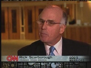 Dr. Rick Scarborough during an appearance on CNN.