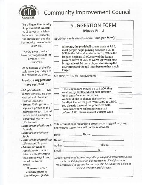 Pickleball Petition