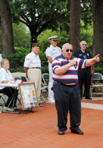 Villages resident Reno Pietrantoni (U.S. army, Ret.) sang God Bless America in his rich tenor voice.