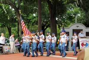 The Veterans Memorial Park Honor Guard fired a 21-gun salute to honor our fallen peace officers.