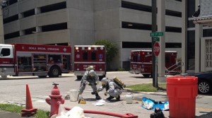 Emergency responders examine a suspicious package in Marion County. (Photo courtesy Ocala Police Department)
