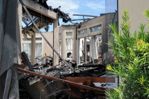 This home in the Village of Pinellas at Evans Prairie was destroyed in June.