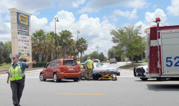 Two cars collided Wednesday on Rolling Acres Road at Village Crossroads of Lady Lake.