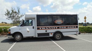 A Sumter County Transit parked at Colony Cottage Recreation Center.