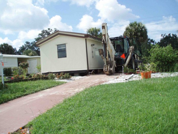 This mobile home at 530 Tarrson Blvd. is among those being moved out. 