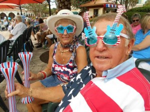 Kathy and Andy Richardson enjoy the patriotic celebration.