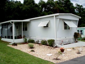 A man who lived in this mobile home in Lady Lake Mobile Home Park was shot and killed by deputies Saturday.