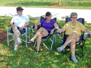 Sisters and softball enthusiasts, Chris Terrill, Ginny Frisco and Lynn Keane, watched their mother, Alice Terrill, 83, win with the 'Platinum Gems '75' team vs. 'The Classics' from Kentucky on Friday.