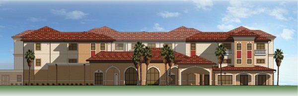 An architect's drawing of the planned Titan Assisted Living Facility.