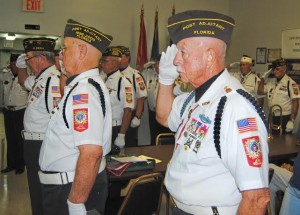 VFW Honor Guard salutes Paul White.