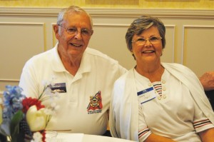 Current president of The Villages Coast Guard Club, Joe (and Mary) Siegel, enjoyed the birthday festivities.