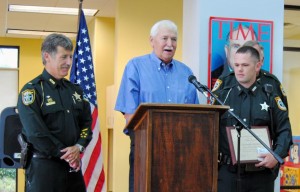 Villages resident Robert Justice thanked the Sumter County professionals for saving his life and for keeping residents safe and sound.
