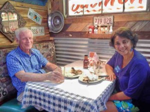 Winifred Village residents Steve and Shirley Karzan enjoyed their steaks,