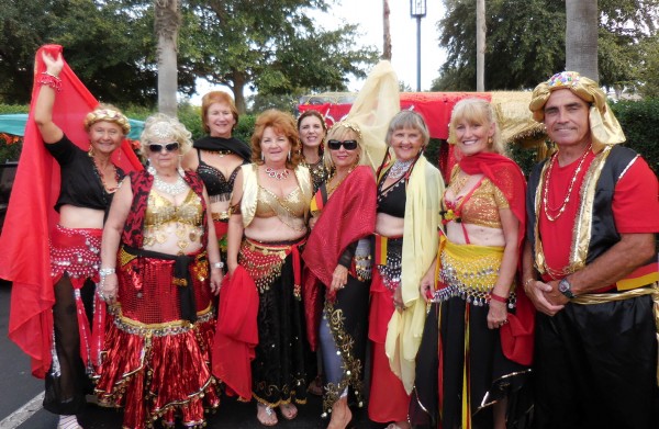 The original Villages Belly Dancers performed in the parade.