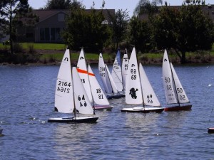 Skippers competed with radio-controlled sailboats on Ashland Pond.
