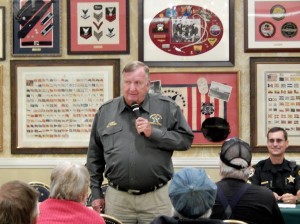 Sheriff Bill Farmer addresses the Citizens Academy graduates.
