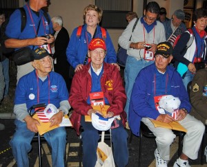 Happy but tired, World War II veterans arrived at American Legion Post 347.