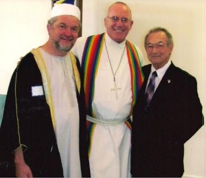 Imam Abdurraham Sykes, Pastor Drew Willard and Sheldon Skurow, from left.