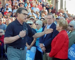 Gov. Rick Perry speaks during the rally.