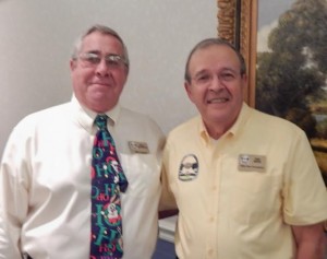 Bill Gottschalk, left, turned the reins over to Fred Briggs.