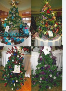 Some of the trees on display at the Festival of Trees at the Waterfront Inn.