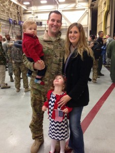 Airman Matt Howard with wife, Cassie, daughter, Emmalee, and son Lochlan. 