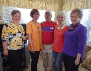 Tom Robinson and his wife, Diane (right), hosted Diane's three high school classmates for a mini-reunion 41 years after their graduation.