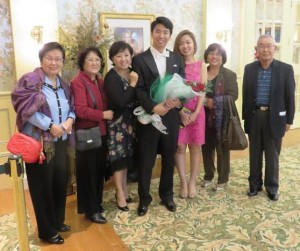 Siyong Chang is greeted by family and friends after the show.