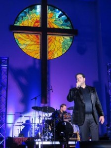 Fernando Varela on stage at New Covenant.